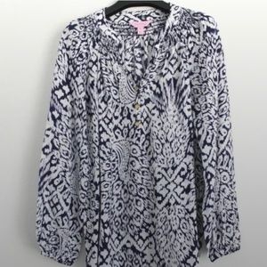 Lilly Pulitzer Elsa Top, Pineapple Party, XS